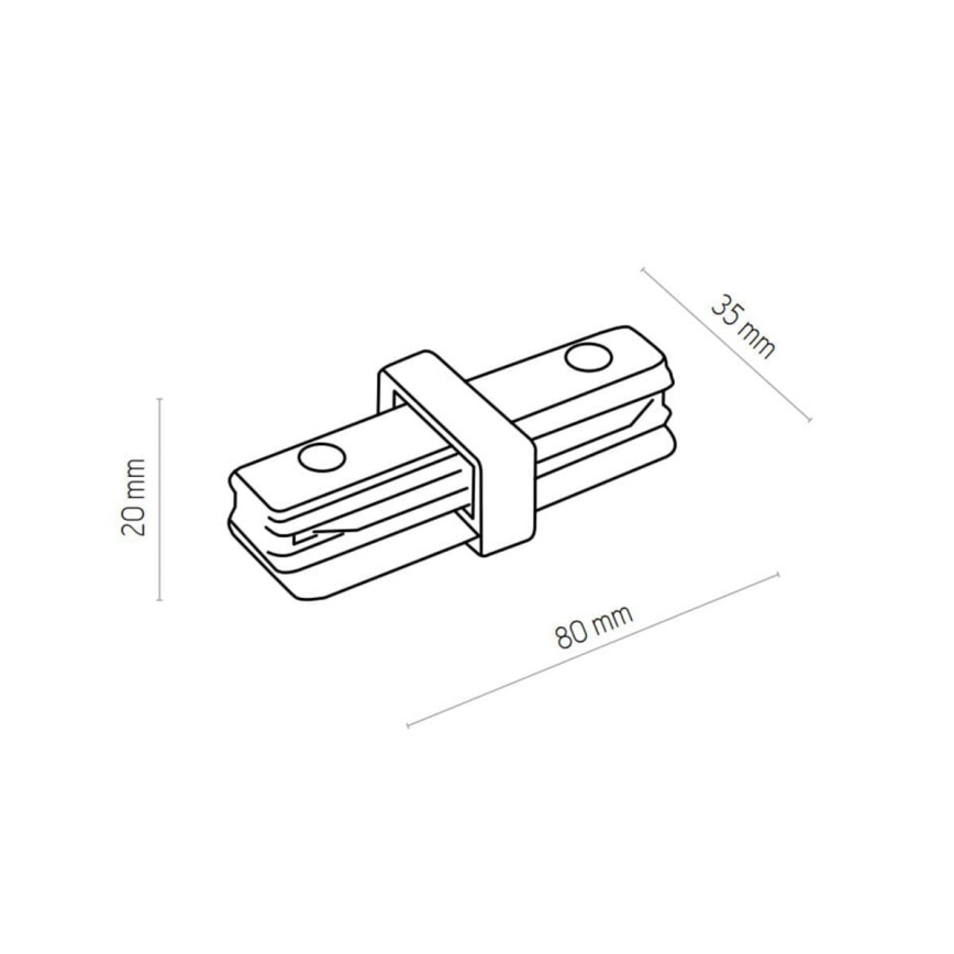 Zuma Line - Спот за релсова система 8xGU10/10W/230V черен + аксесоари за релса