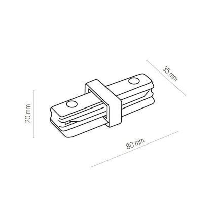 Zuma Line - Спот за релсова система 8xGU10/10W/230V бял + аксесоари за релса