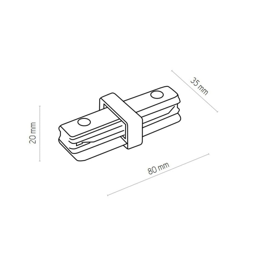 Zuma Line - Спот за релсова система 8xGU10/10W/230V бял + аксесоари за релса