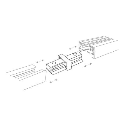 Zuma Line - Спот за релсова система 8xGU10/10W/230V бял + аксесоари за релса
