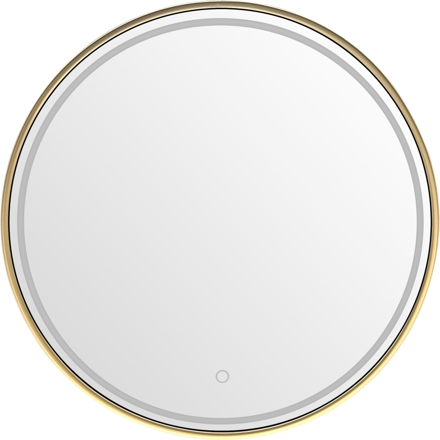 Zuma Line - LED стенно огледало за баня с подсветка, 36W, 230V, 3000/4000/6000K, диаметър 80 см, IP44, златно