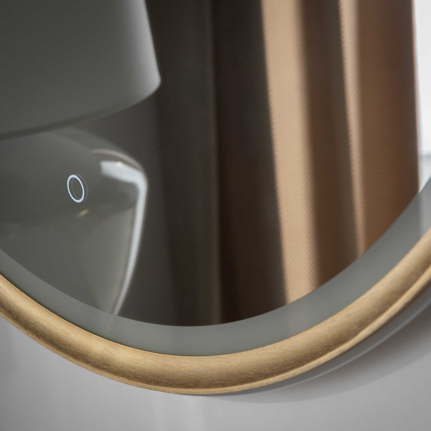 Zuma Line - LED стенено огледало за баня с подсветка LED/36W/230V 3000/4000/6000K Ø 80 см IP44 месинг