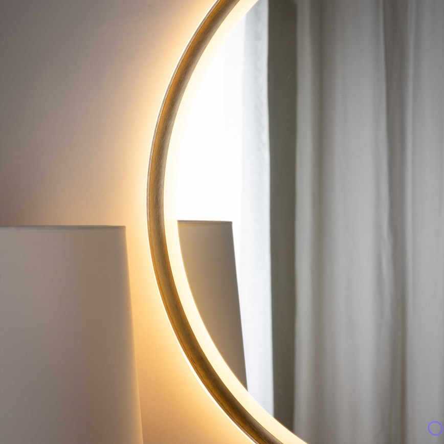 Zuma Line - LED стенено огледало за баня с подсветка LED/36W/230V 3000/4000/6000K Ø 80 см IP44 месинг