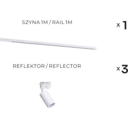 Zuma Line - Спот осветление в системата 3xGU10/35W/230V бяло