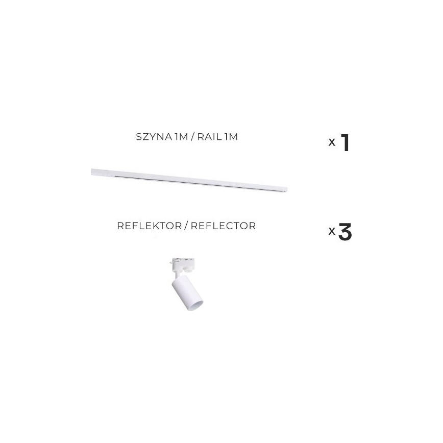 Zuma Line - Точково осветително тяло за шинна система 3xGU10/35W/230V бяло