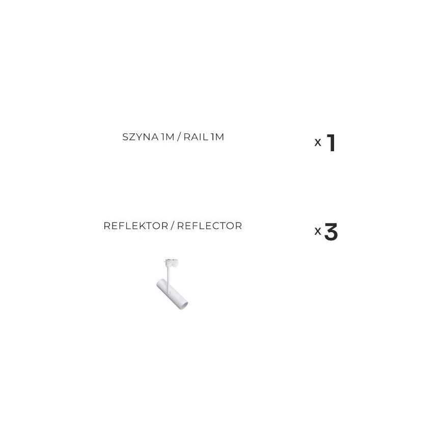 Zuma Line - Точково осветително тяло за шинна система 3xGU10/35W/230V бяло