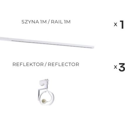 Zuma Line - Прожектор в модулна система 3xGU10/15W/230V бял
