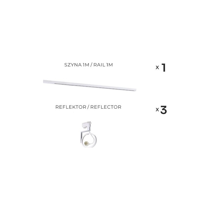 Zuma Line - Точково осветително тяло в релсова система 3xGU10/15W/230V бяло