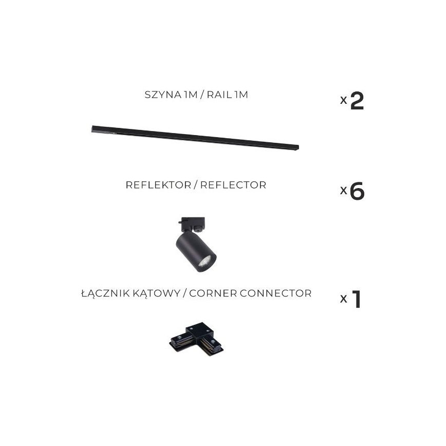 Zuma Line - Прожектор в релсовата система 6xGU10/35W/230V черен