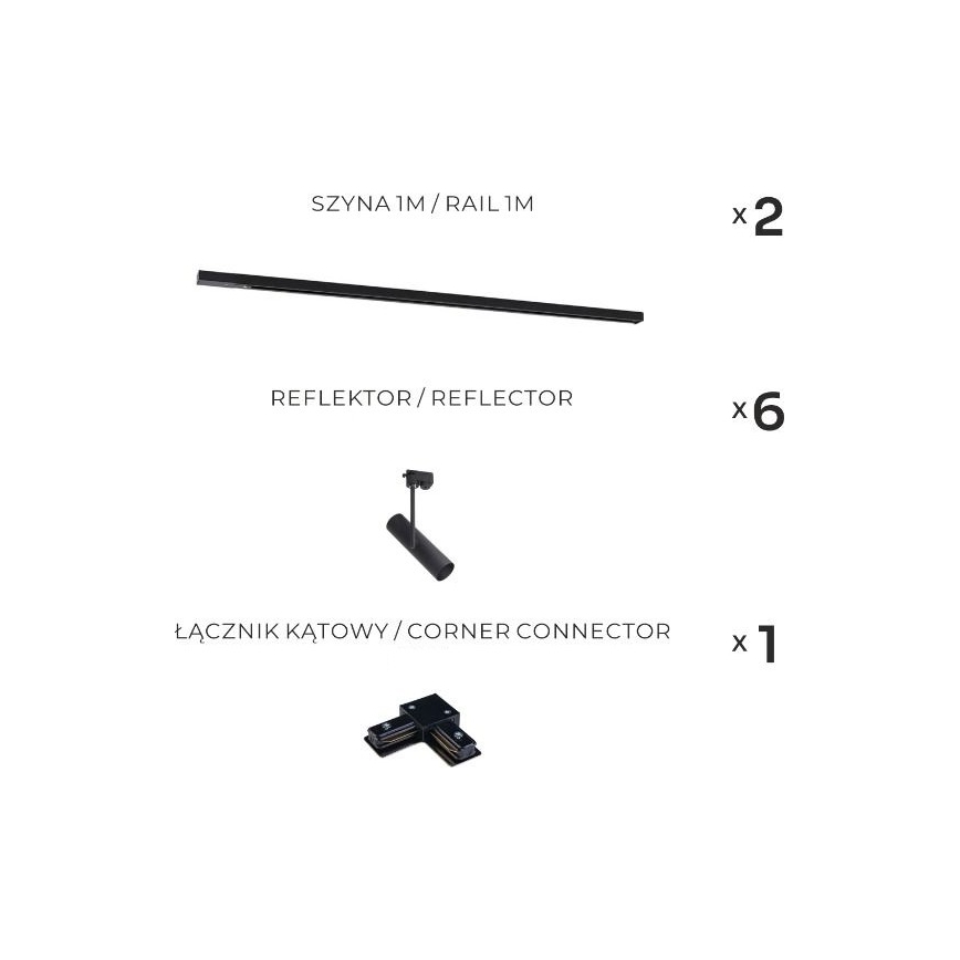 Zuma Line - Прожектор в системата 6xGU10/35W/230V черен