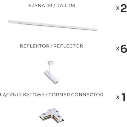 Zuma Line - Спот лампа в системата 6xGU10/35W/230V бяла
