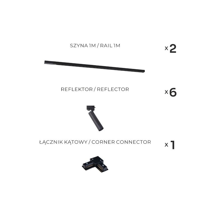 Zuma Line - Спот лампа в системата 6xGU10/35W/230V черна