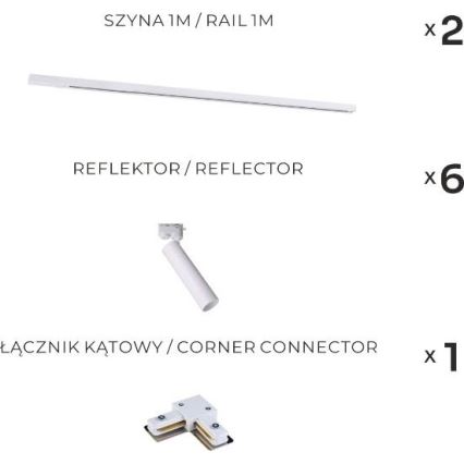 Zuma Line - Окачено осветително тяло в системата 6xGU10/35W/230V бяло
