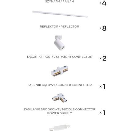 Zuma Line - Насочваемо осветително тяло за шинна система 8xGU10/35W/230V бяло