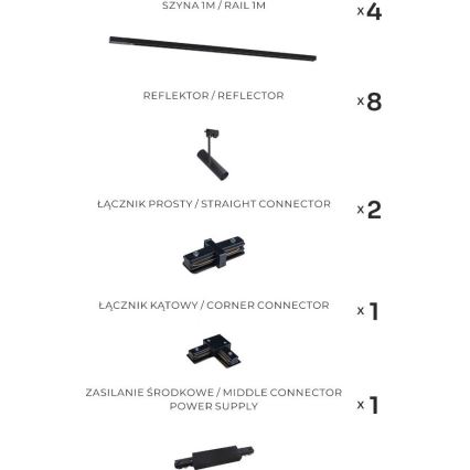 Zuma Line - Точково осветително тяло в релсова система 8xGU10/35W/230V черно