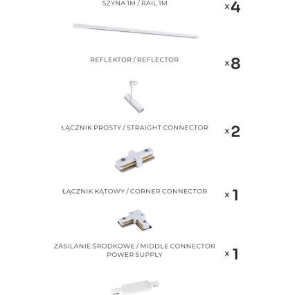 Zuma Line - Спот за шинна система 8xGU10/35W/230V бял