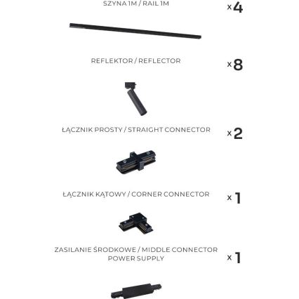Zuma Line - Спот за релсова система 8xGU10/35W/230V черен