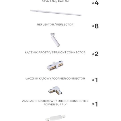Zuma Line - Точково осветително тяло за шинна система 8xGU10/35W/230V бяло