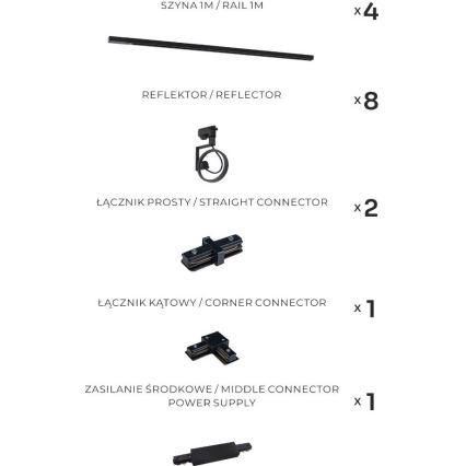 Zuma Line - Точково осветително тяло за шинна система 8xGU10/15W/230V черно