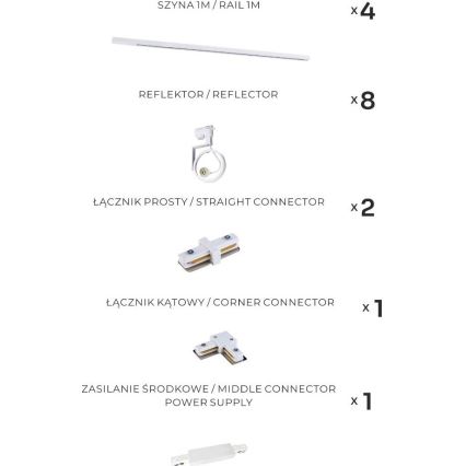 Zuma Line - Спот за релсова система 8xGU10/15W/230V бял