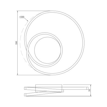 Zuma Line - LED Плафониера LED/22W/230V бял