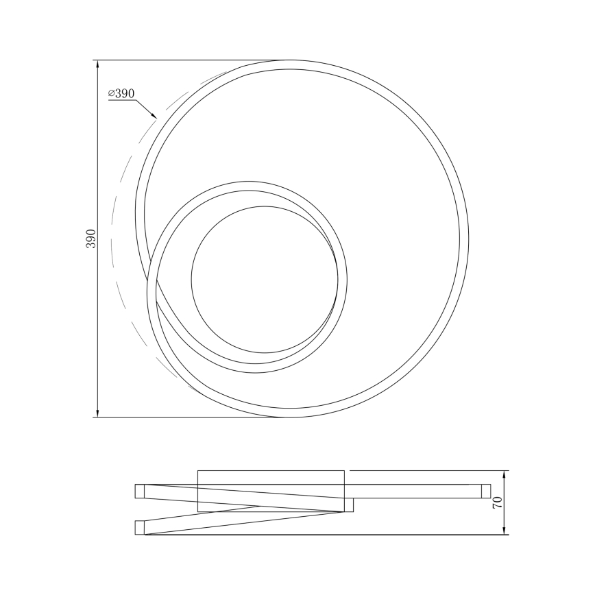Zuma Line - LED Плафониера LED/22W/230V бял