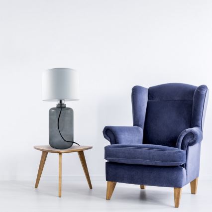 Zuma Line - Настолна лампа 1xE27/40W/230V бяла/черна