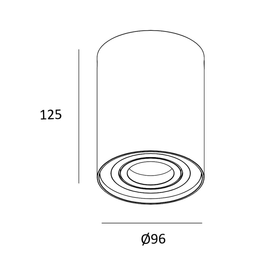 Zuma Line - Спот 1xGU10/50W/230V черен