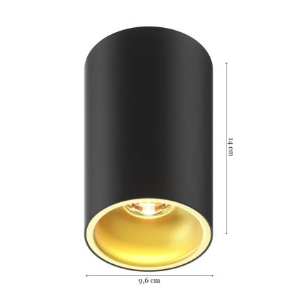Zuma Line - Спот 1xGU10/50W/230V черен/златист