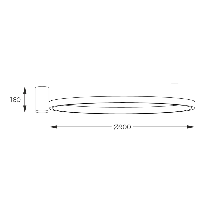 Zuma Line - LED Плафониера LED/40W/230V 3000/4000/6000K Ø 90 см черен