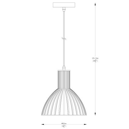 Zuma Line - Пендел 1xE27/40W/230V Ø 25 см златист