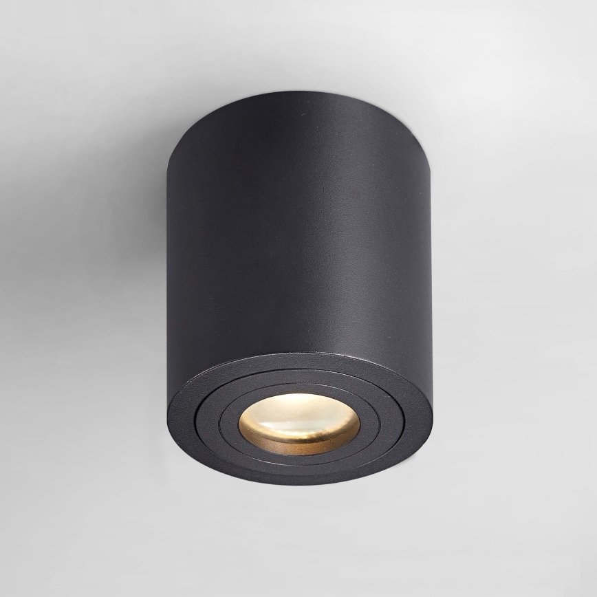 Zuma Line - LED RGBW димируемо точково осветително тяло за баня 1xGU10/6W/230V IP44 черно + дистанционно управление