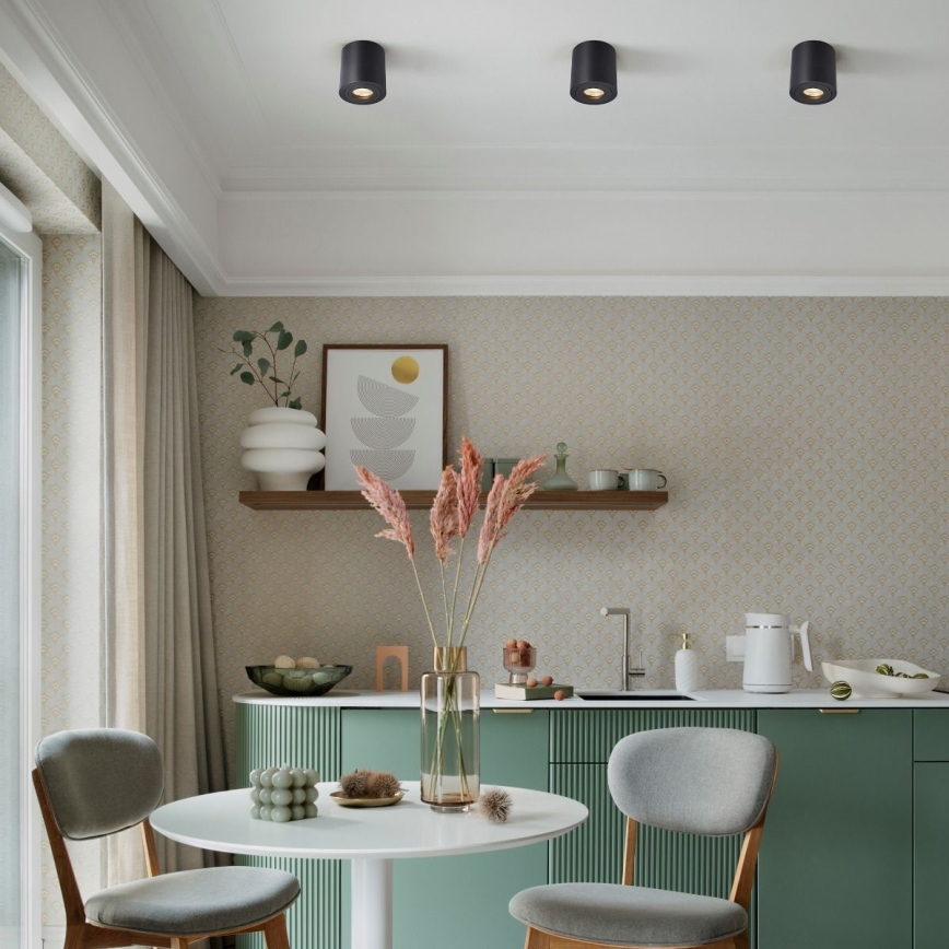 Zuma Line - Спот 1xGU10/50W/230V IP44 черен