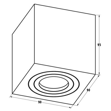 Zuma Line - Спот 1xGU10/50W/230V черен