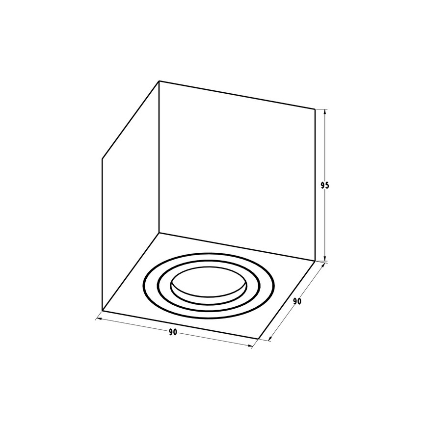 Zuma Line - Спот 1xGU10/50W/230V черен
