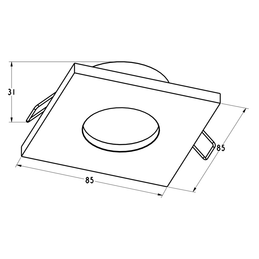 Zuma Line - Луничка 1xGU10/50W/230V IP54 черна
