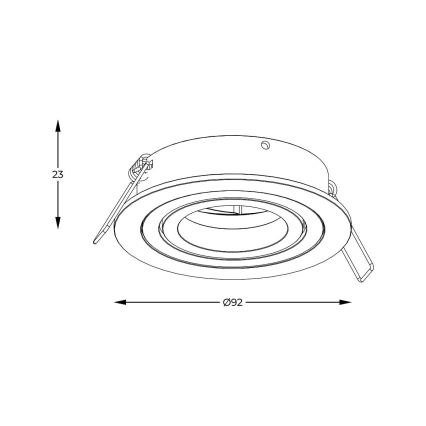 Zuma Line - Осветително тяло за вграждане 1xGU10/50W/230V бяло