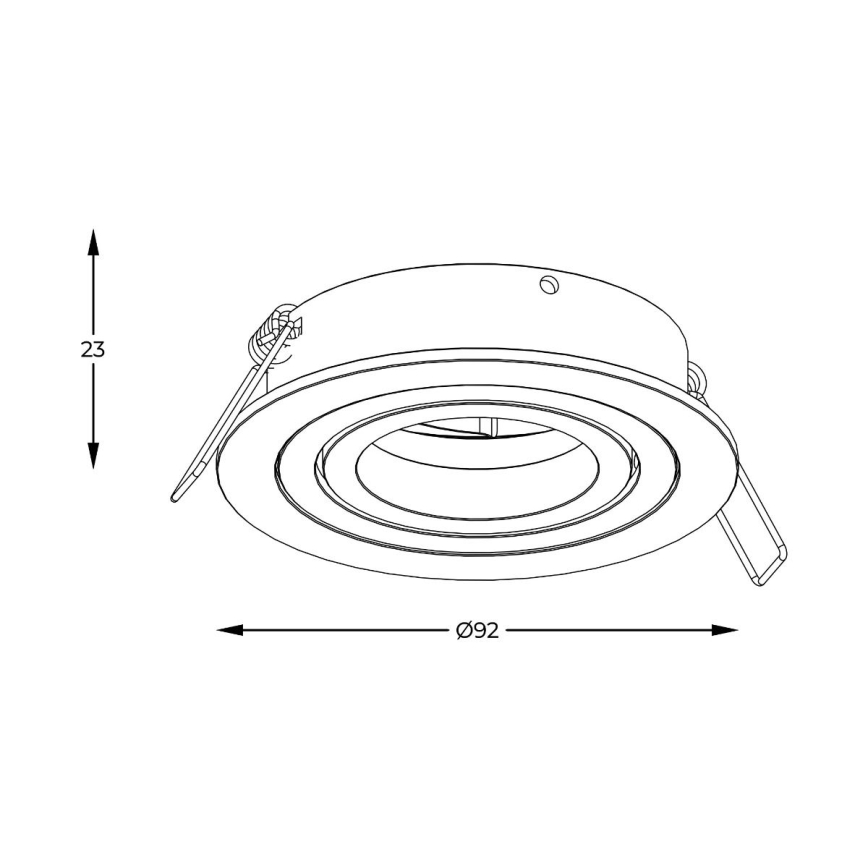 Zuma Line - Вграден таванен осветител 1xGU10/50W/230V черен