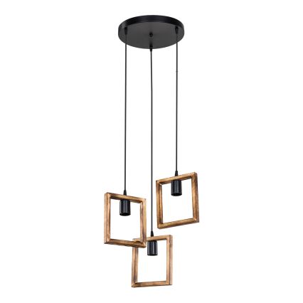 Zuma Line - Пендел 3xE27/20W/230V бор/черен