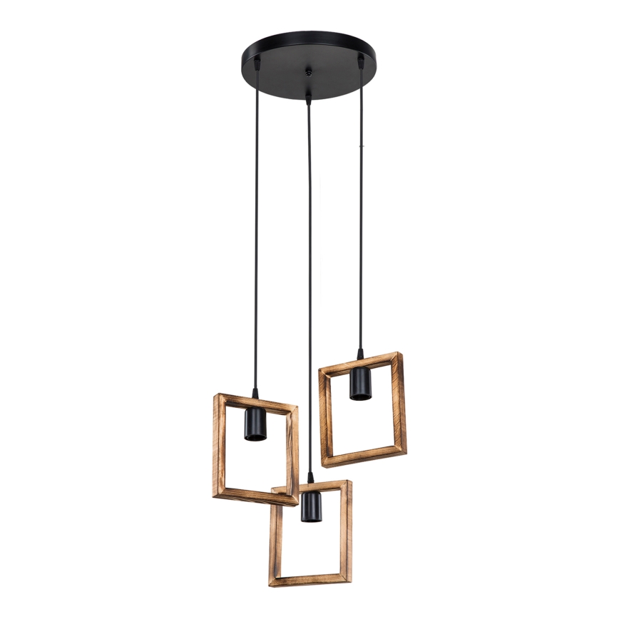 Zuma Line - Пендел 3xE27/20W/230V бор/черен