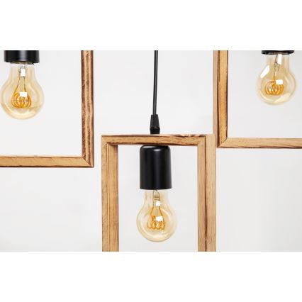 Zuma Line - Пендел 3xE27/20W/230V бор/черен