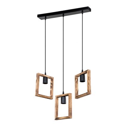 Zuma Line - Пендел 3xE27/20W/230V бор/черен