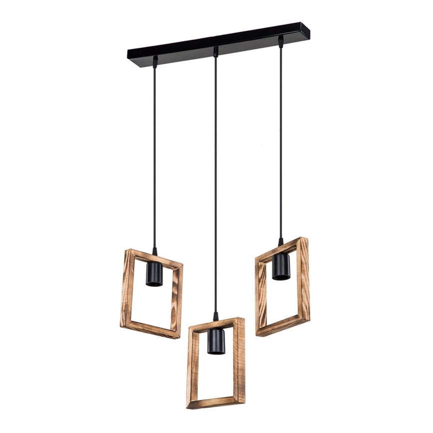 Zuma Line - Пендел 3xE27/20W/230V бор/черен