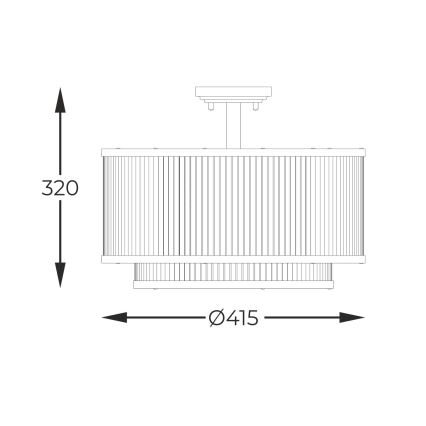 Zuma Line - Висящ полилей 5xE14/60W/230V черен