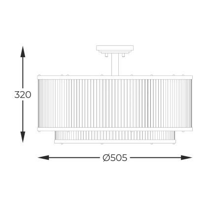 Zuma Line - Висящ полилей 6xE14/60W/230V черен
