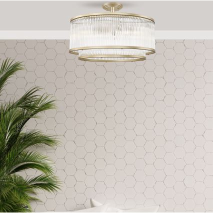 Zuma Line - Полилей за повърхностен монтаж 6xE14/60W/230V златист