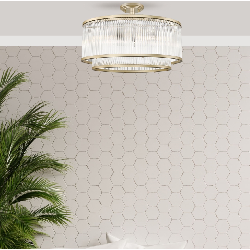 Zuma Line - Полилей за повърхностен монтаж 6xE14/60W/230V златист