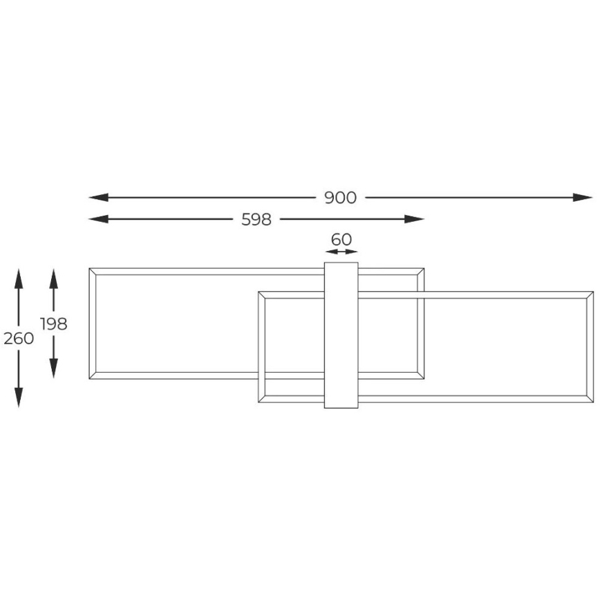 Zuma Line - LED Плафониера LED/39W/230V 3000K черен/бор