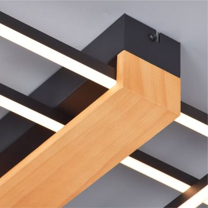 Zuma Line - LED Плафониера LED/39W/230V 3000K черен/бор