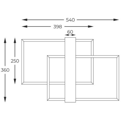 Zuma Line - LED Плафониера LED/39W/230V 3000K черен/бор